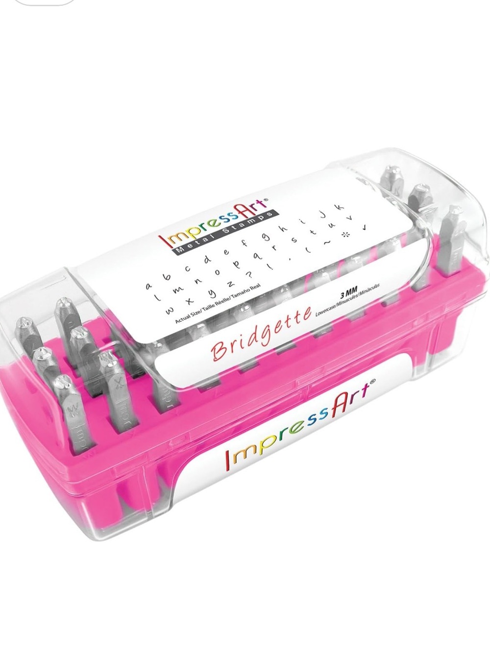 ImpressArt Lower Case Bridgette 3mm Metal Stamp Set